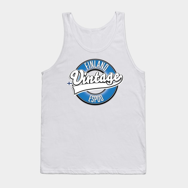 Espoo final vintage style logo Tank Top by nickemporium1